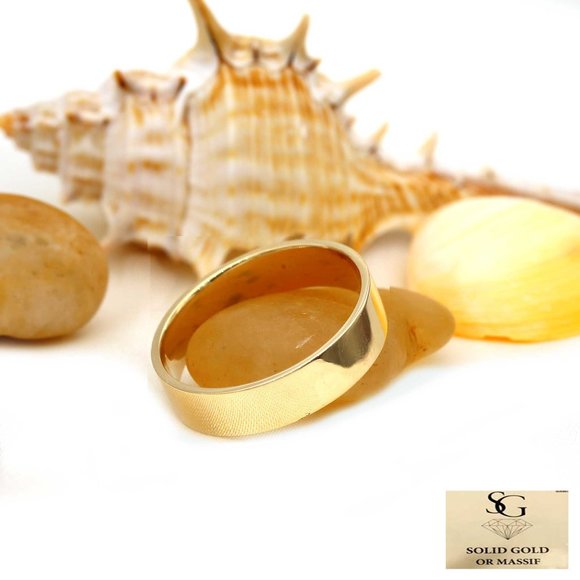 10 K Gold wedding Band 5mm , white gold, yellow gold, rose gold, engagem… - Picture 2 of 4